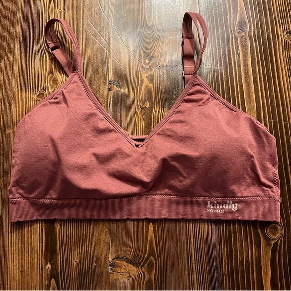 Kindly Yours Mauve Padded Athletic Lounge Sports Bra - Picture 1 of 4